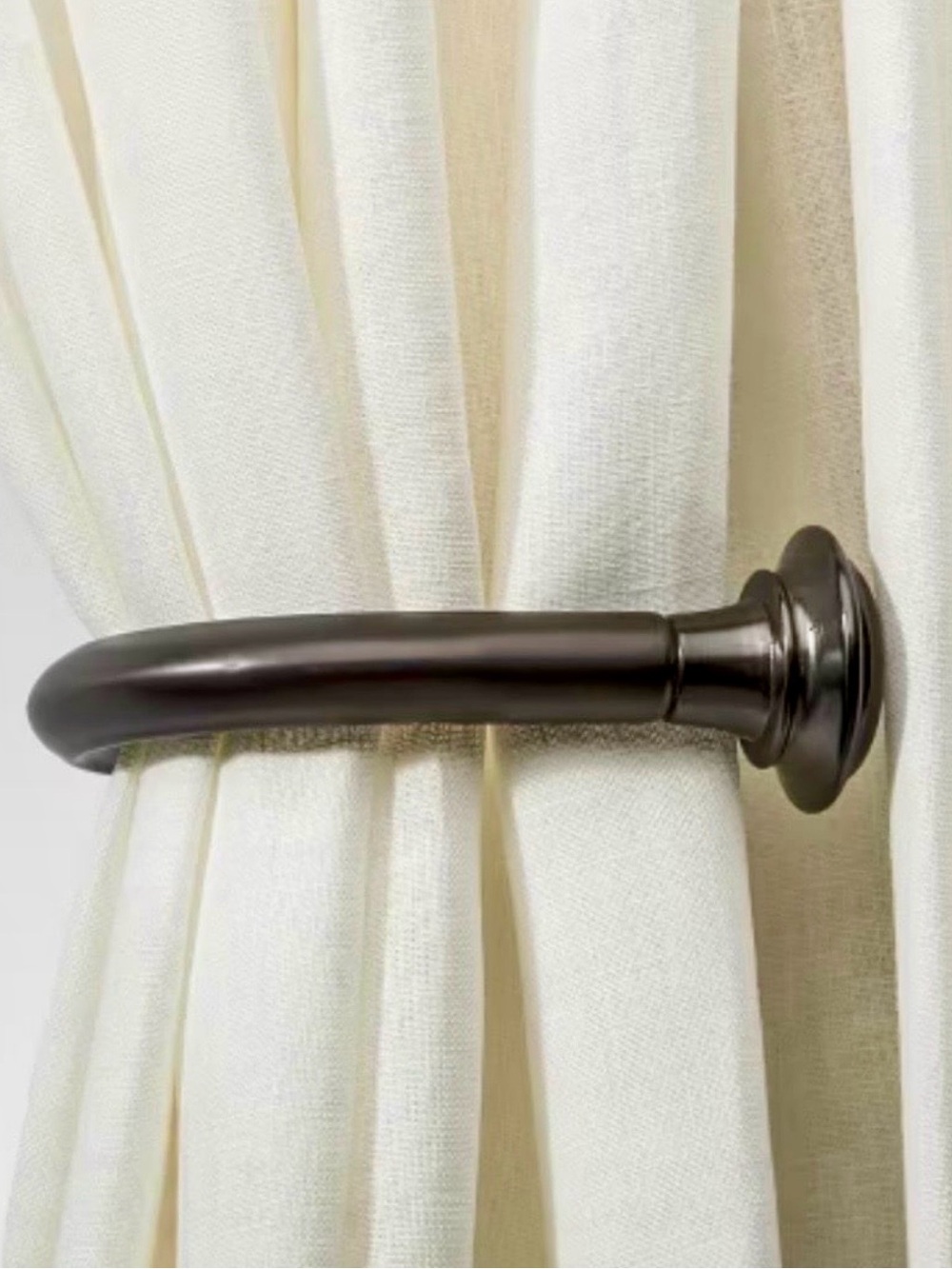 Threshold Decorative Drapery Holdbacks Oil Rubbed Bronze Set of 2 Hooks - 2 Pack